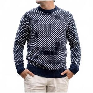 NEW LONG WHARF SUPPLY CO. edgartown seawell crewneck sweater in marine